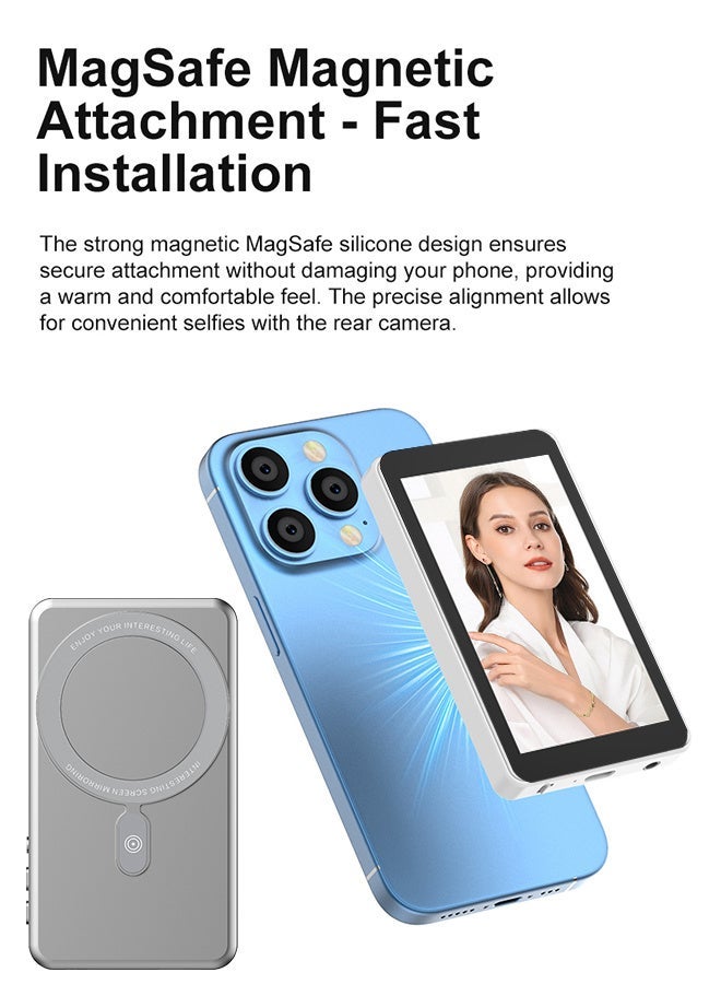 تيليسن شاشة مراقبة سيلفي للكاميرا لأجهزة iPhone وAndroid، شاشة مراقبة سيلفي Vlog مع بطارية كبيرة 1800 مللي أمبير في الساعة، تحكم بلوتوث، واي فاي 2.4G/5G ثنائي الوضع، تشغيل صوتي بدون تأخير، لمنشئي محتوى YouTube/TikTok، البث المباشر، اتصال لاسلكي - Image 5