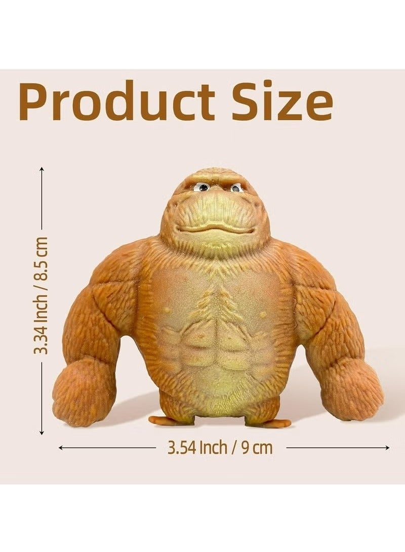 Monkey Squishy Toy – Jumbo Stretchy Gorilla Stress Relief Fidget Toy – Soft, Slow-Rising, Kawaii Animal-Inspired Novelty Gift for Kids & Adults – Anti-Anxiety Sensory Play Accessory  - Image 2