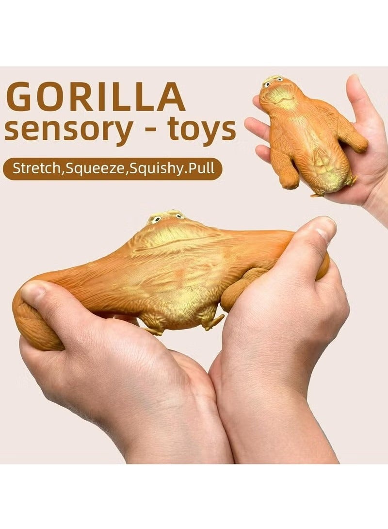 Monkey Squishy Toy – Jumbo Stretchy Gorilla Stress Relief Fidget Toy – Soft, Slow-Rising, Kawaii Animal-Inspired Novelty Gift for Kids & Adults – Anti-Anxiety Sensory Play Accessory  - Image 3