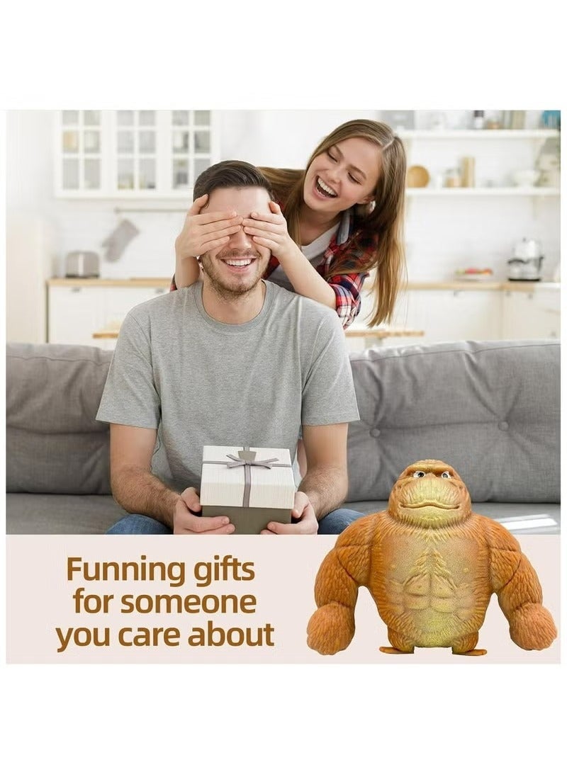 Monkey Squishy Toy – Jumbo Stretchy Gorilla Stress Relief Fidget Toy – Soft, Slow-Rising, Kawaii Animal-Inspired Novelty Gift for Kids & Adults – Anti-Anxiety Sensory Play Accessory  - Image 4