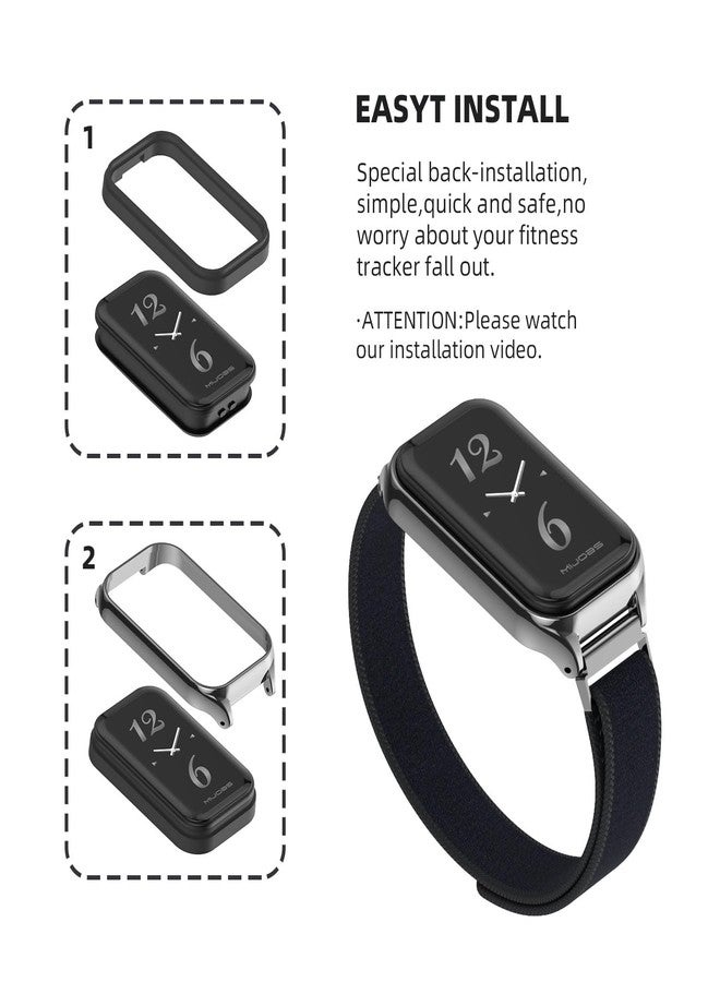 MIJOBS Strap for Amazfit Band 7 Nylon Replacement Strap Watch Wristband Smart Bracelet Accessories for Amazfit 7 Fit Band - Image 3