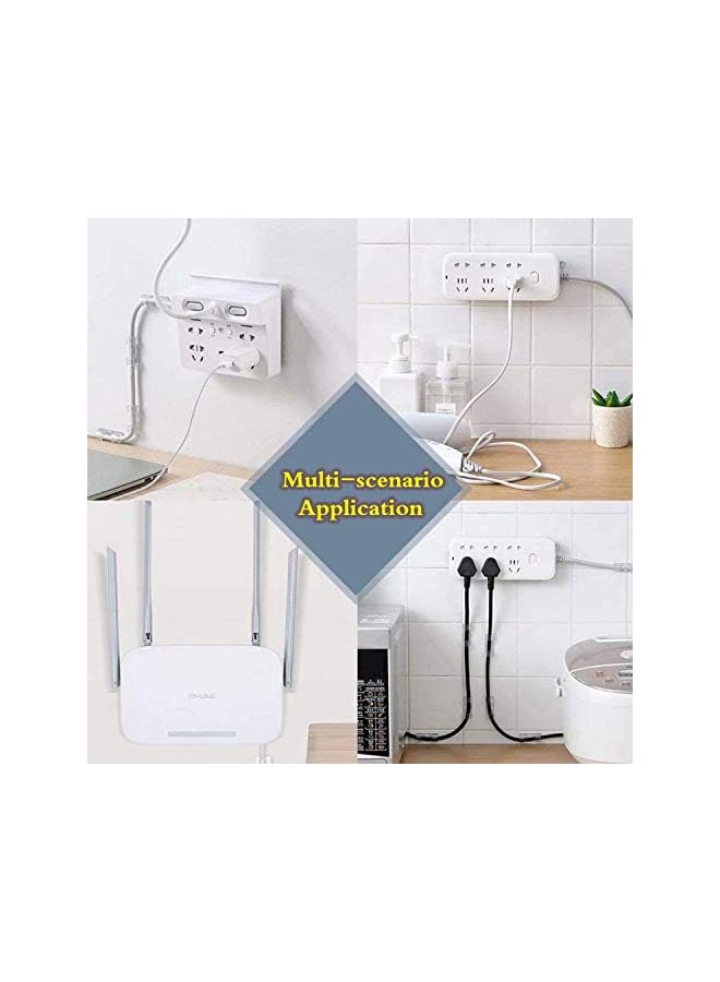 promass Self Adhesive Power Strip Fixator, No Hole Plug-in Wall Socket Sticker, Fixer Reusable Adapter Fixer, Desk Wall Mount, for WiFi Router, Remote Control, Paper Towel Box (4 Pcs) - Image 5