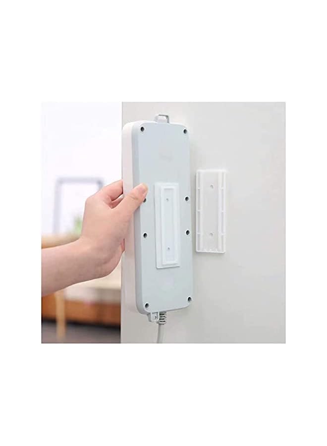 promass Self Adhesive Power Strip Fixator, No Hole Plug-in Wall Socket Sticker, Fixer Reusable Adapter Fixer, Desk Wall Mount, for WiFi Router, Remote Control, Paper Towel Box (4 Pcs) - Image 3
