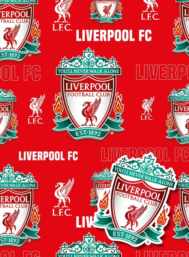 Danilo Promotions LTD Liverpool FC Wrapping Paper 2 Sheets 2 Tags, Liverpool Football Gift Wrap - Image 2
