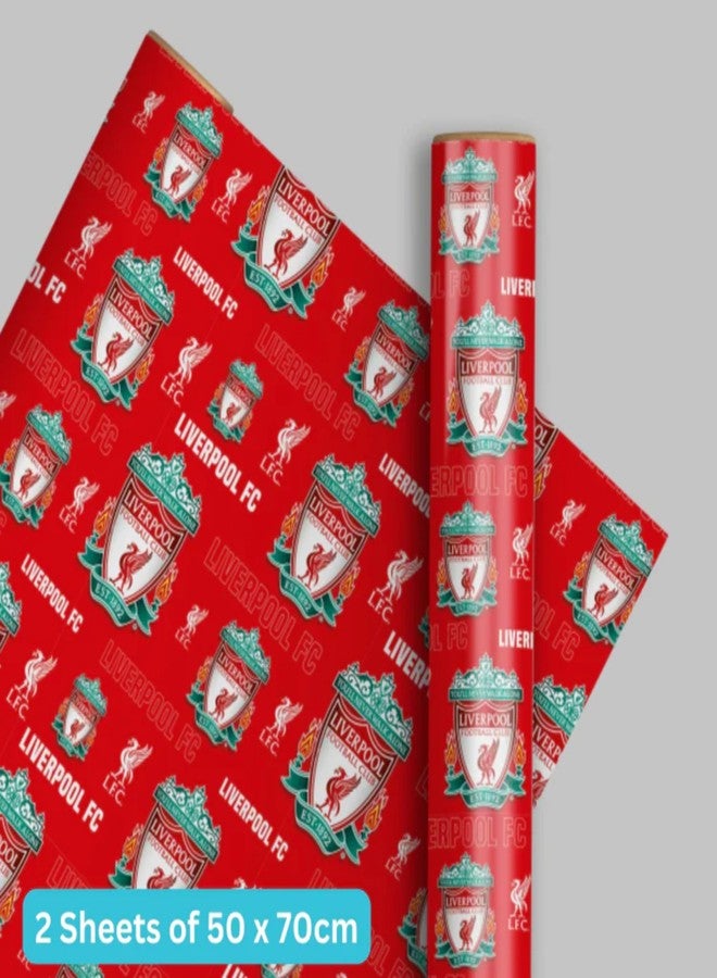 Danilo Promotions LTD Liverpool FC Wrapping Paper 2 Sheets 2 Tags, Liverpool Football Gift Wrap - Image 4