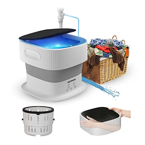 Mojoco Mini Portable Washing Machine - Foldable/Collapsible Washing Machine for Baby Clothes, Socks, Underwear - Portable Washer for Travel, Camping, Apartments, RV - Image 1