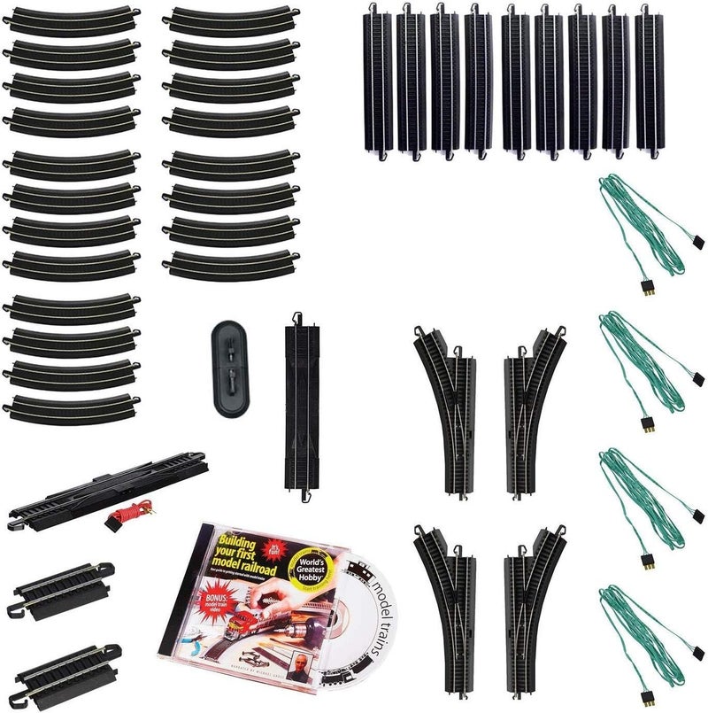 Bachmann Trains Bachmann Your First Railroad Track Pack - E-Z Track System with Steel Alloy Rail and Black Roadbed - HO Scale - Image 2