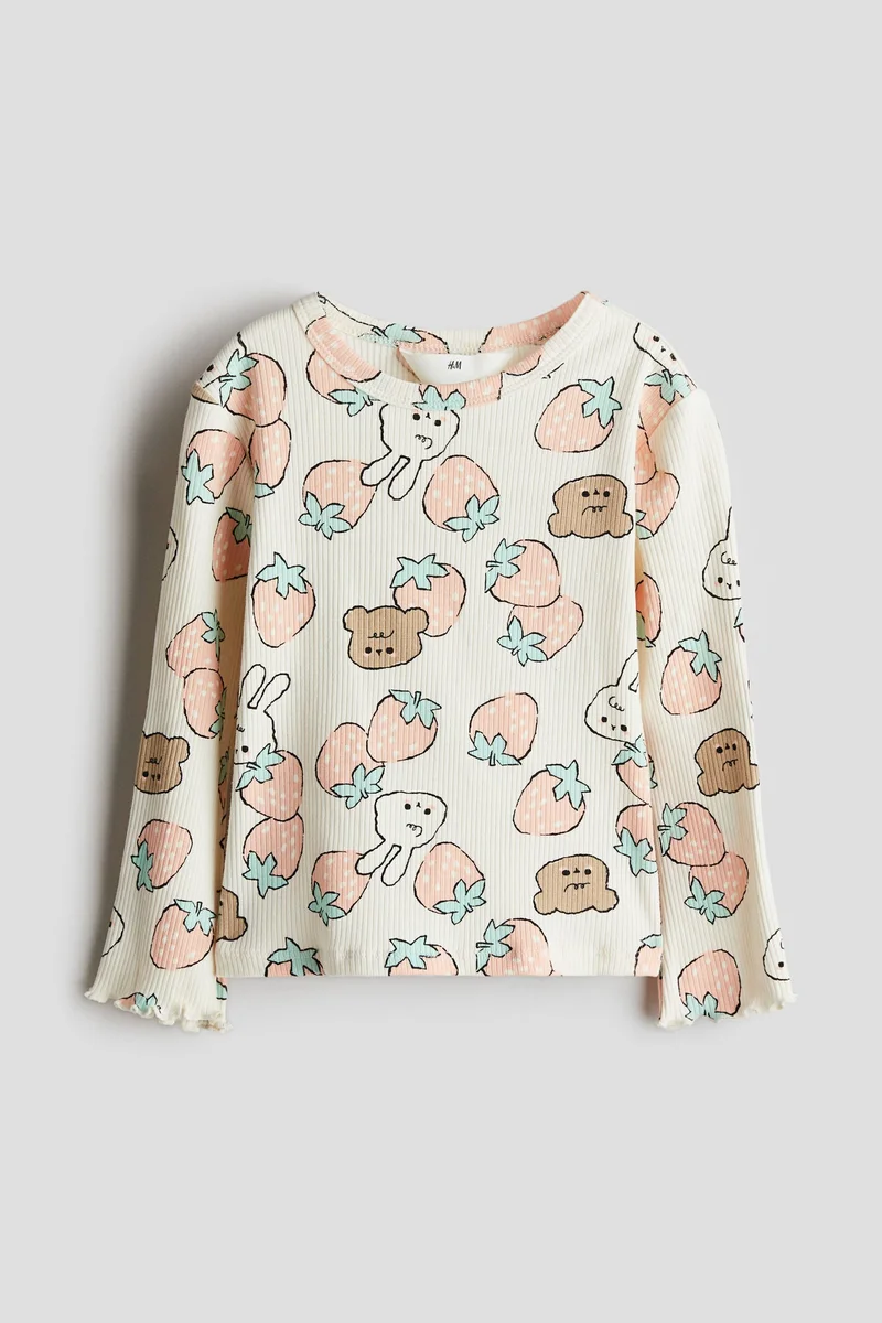 H&M Embroidery-detail jersey top