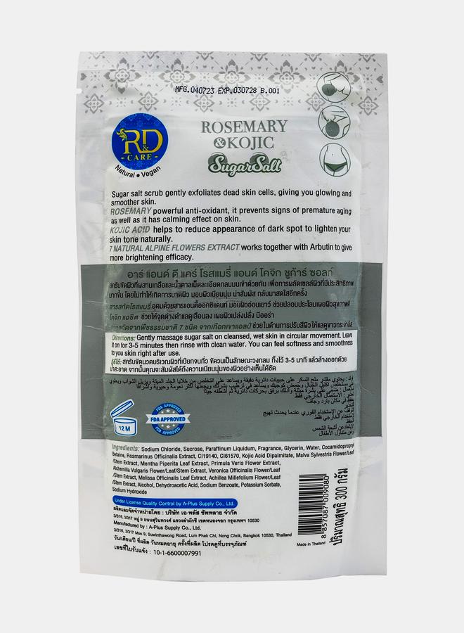 R&D Rosemary & Kojic Sugar Salt  Scrub, 300gm - Image 2