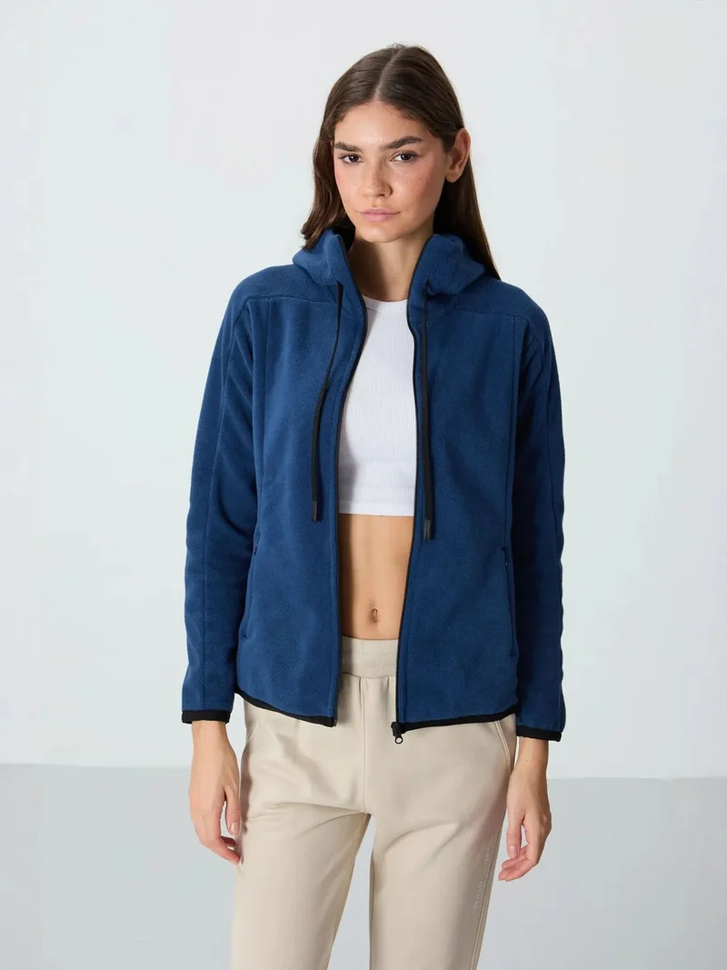 تومي لايف TOMMY Women's Plush Zip-up Hooded Sweatshirt