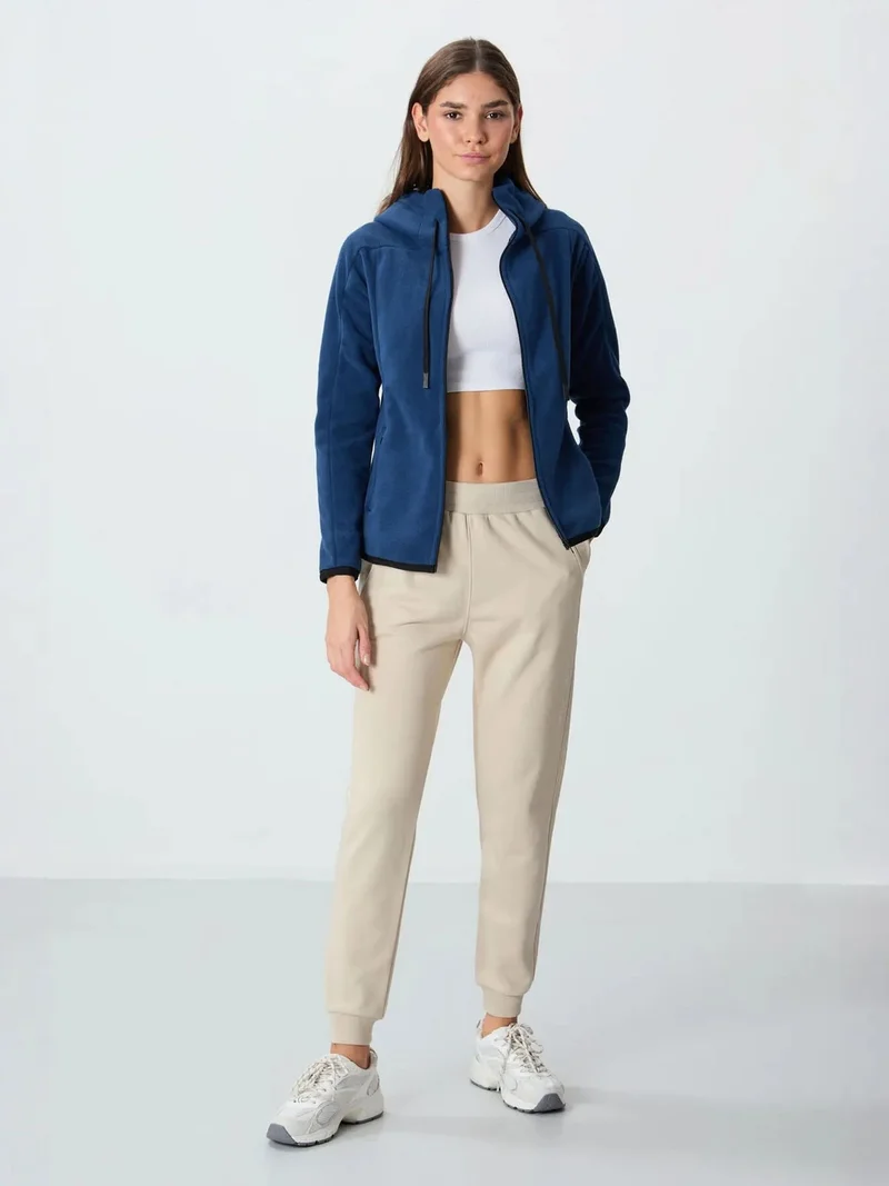تومي لايف TOMMY Women's Plush Zip-up Hooded Sweatshirt