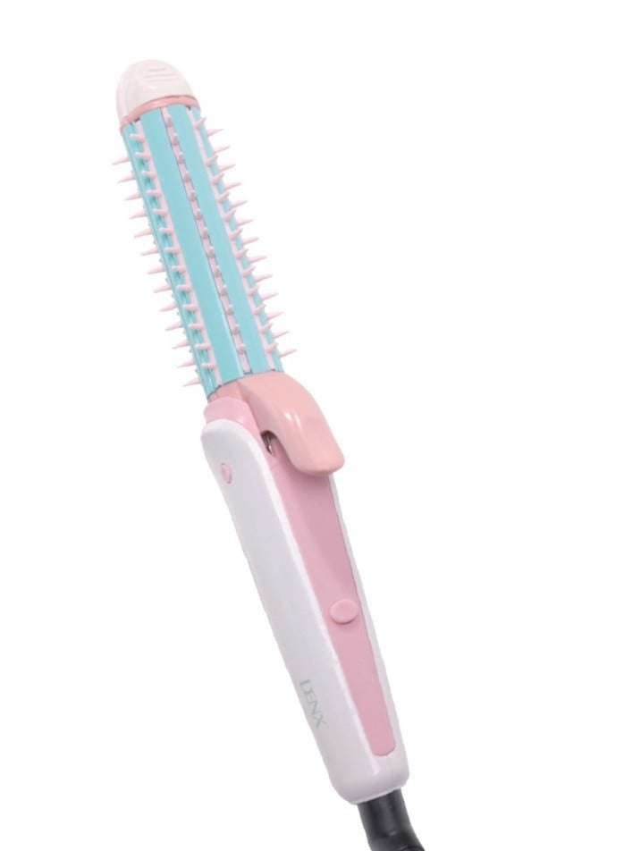 Denx Hair Curling Brush, Professional Curling Iron for Short Hair, Burn Resistant, Instant Heating, 3 in 1 Hair Straightener and Curler Brush - Image 5