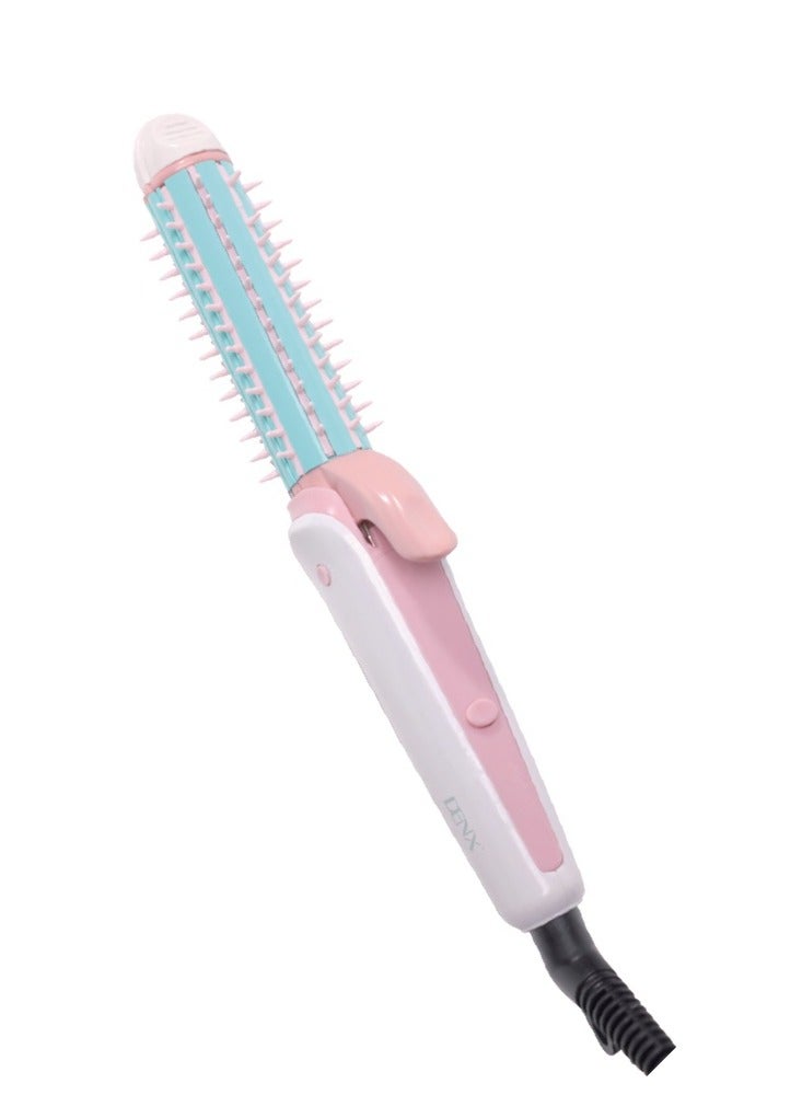 Denx Hair Curling Brush, Professional Curling Iron for Short Hair, Burn Resistant, Instant Heating, 3 in 1 Hair Straightener and Curler Brush - Image 3