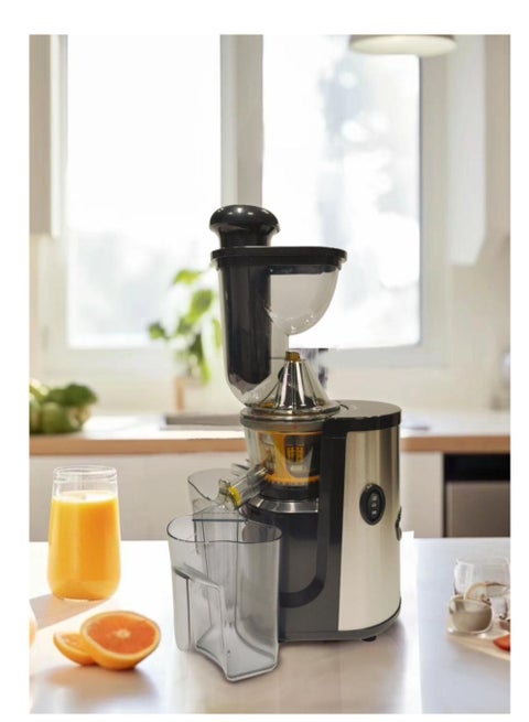 Slow Juicer Machine Cold Press Juicer, Creates Fresh Healthy, High Nutrient Vegetable & Fruit Juice Quiet Motor Reverse Function