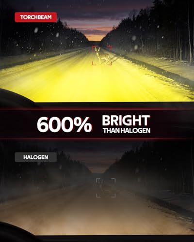 Torchbeam H11H16H8 LED Fog Light Bulbs Yellow 12000 Lumen Upgrade600 Brightness H11 Yellow LED Fog Lights 11 Replacement For CarsTrucksand SUVs3minute quick installationPack of 2 - Image 3
