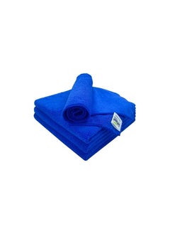 SOFTSPUN Microfiber Cloth 4 pcs 40x40 cms 340 GSM Blue Thick Lint & Streak-Free Multipurpose Cloths Automotive Microfibre Towels for Car Bike Cleaning Polishing Washing & Detailing.…