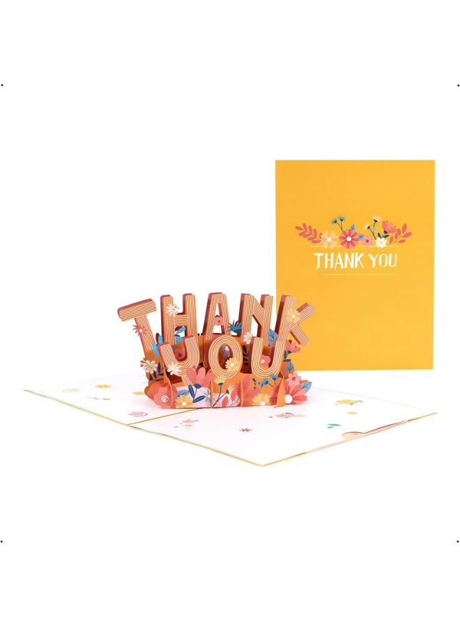 جيه زد اس بطاقات شكر منبثقة من Joyzzz، بطاقة تهنئة ثلاثية الأبعاد مناسبة لعيد الشكر، بطاقة شكر منبثقة مع مظاريف، عيد الأم، عيد الأب، عيد المعلم وأي مناسبة للاحتفال. - Image 1
