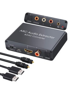 Digital to Analog Audio Converter,HDMI ARC Audio Extractor HDMI Audio Return Channel,with Digital HDMI Optical SPDIF Coaxial and Analog 3.5mm L/R Stereo Audio Converter,Coaxial to 3.5mm and RCA
