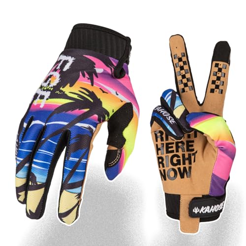 FASTGOOSE SkeletonPaw Motorcycle Gloves for MenWomenCycling Glove Breathable Dirtbike Glove for ATV MTB Motocross Racing Yellow0002 Medium - Image 1