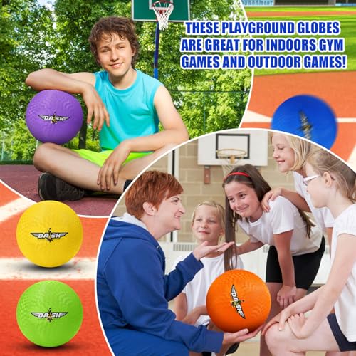 Jerify 12 Pcs 8.5 Inches Playground Balls Kickball Bulk, Colorful Inflatable Sports Bouncy Balls, Dodgeball, Kickball for Official Play, and Fun Indoor and Outdoor Toys and Gift (Light Color) - Image 4