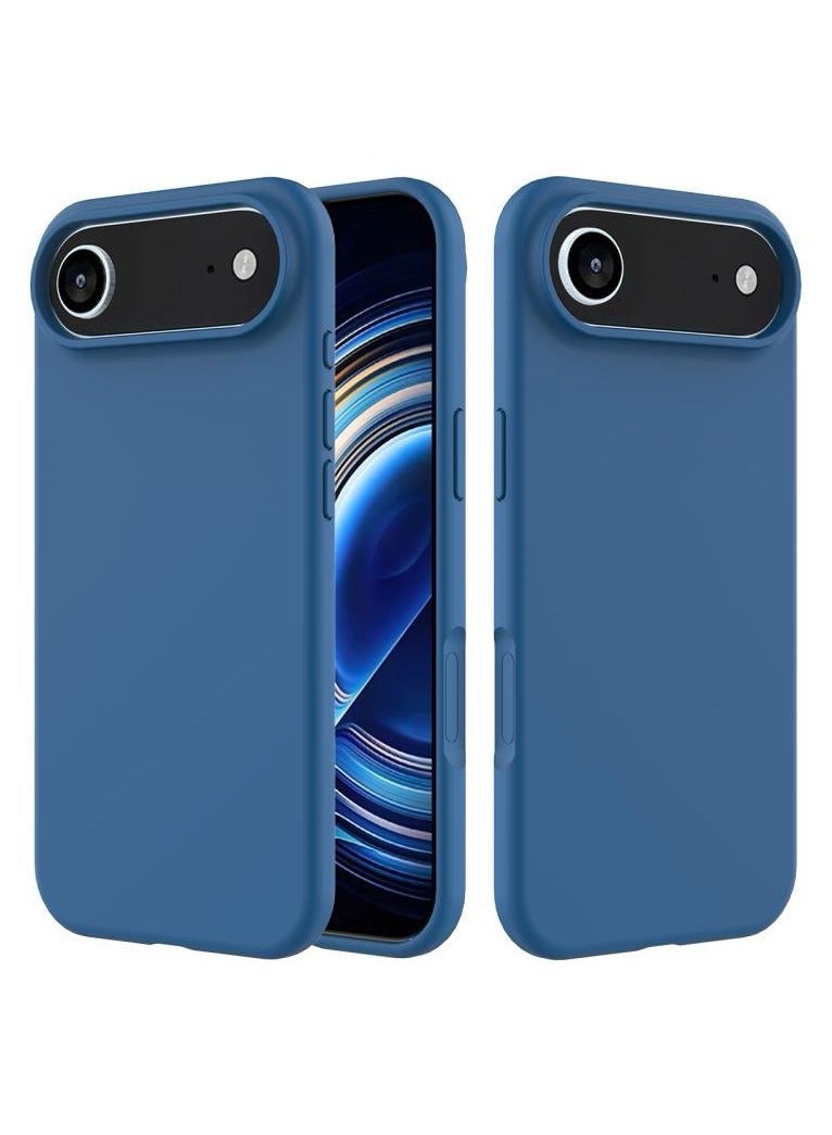 Denx Silicone Case Compatible with iPhone 17 Air, Slim Liquid Silicone Phone Case with 3-Layer Soft Rubber Shockproof Bumper with TPU Lining (Dark Blue) - Image 1