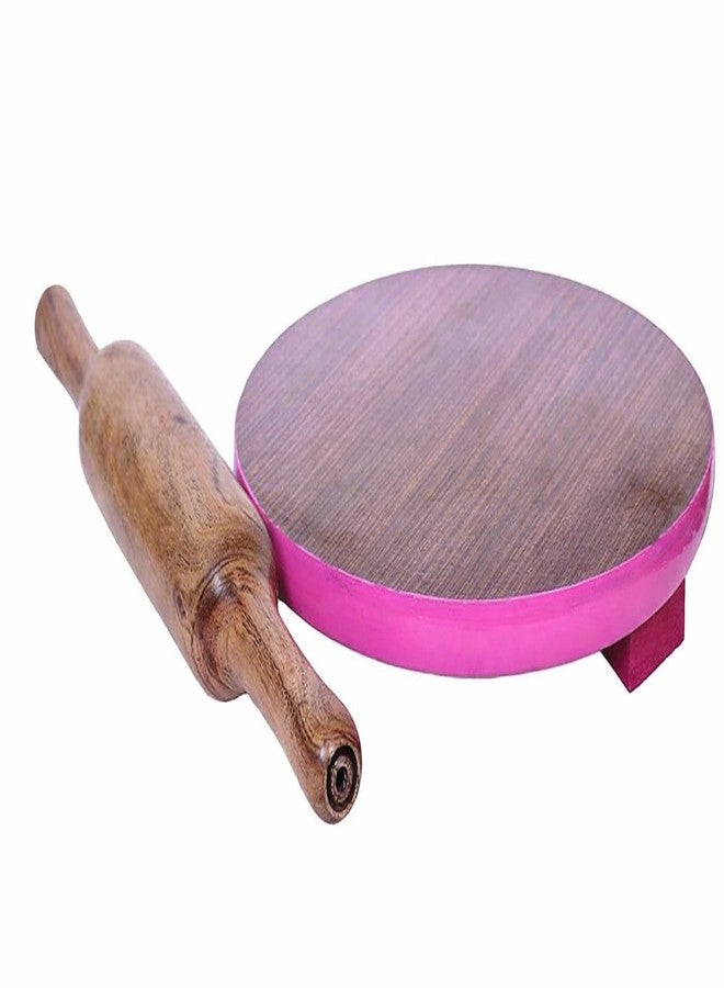 Shopsidex chakla belan roti Maker Combo Pack of 2 PLY Chakla 10 in Wooden Belan 12 in Size/Rolling Pin/Roti chakla (Wooden chakla Belan Set) - Image 4