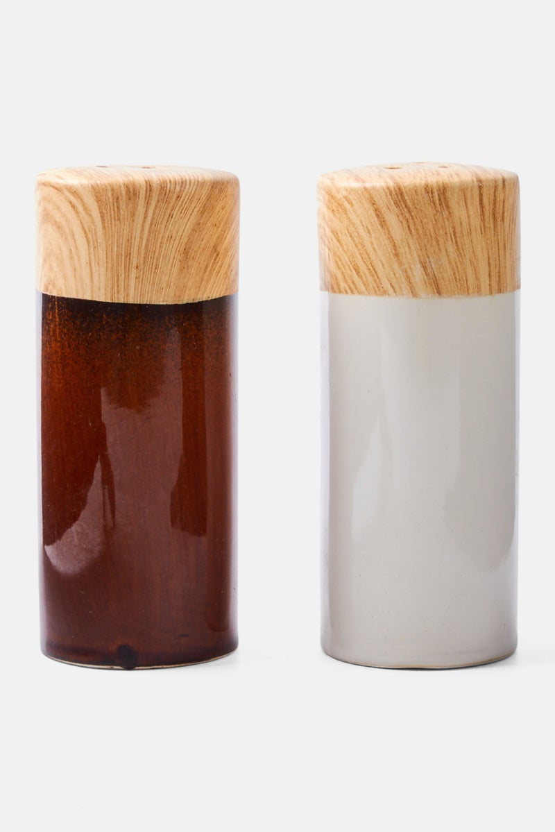 Muy Mucho Salt And Pepper Shaker Pack, Brown - Image 1