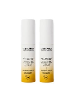 Dr. Brandt Skincare Dr. Brandt Bright This Way 24/7 Retinol Eye Cream - 0.5 oz, Pack of 2 - Smooths the Look of Fine Lines & Wrinkles, Illuminates & Moisturizes the Eye Area  - Image 1