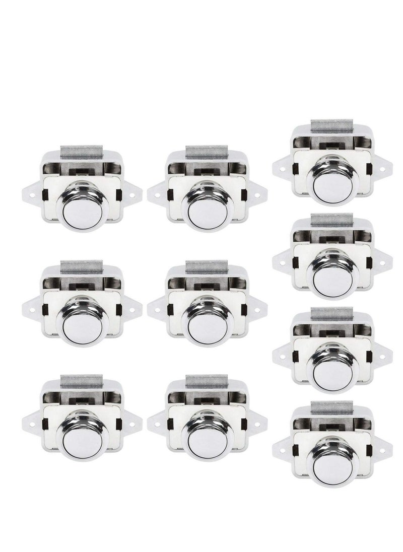 Y&D - 10 PCS Push Button Latch Cabinet Door Catch Keyless Cupboard Locks for RV Yachts Motorhome Camper Caravan - Image 1