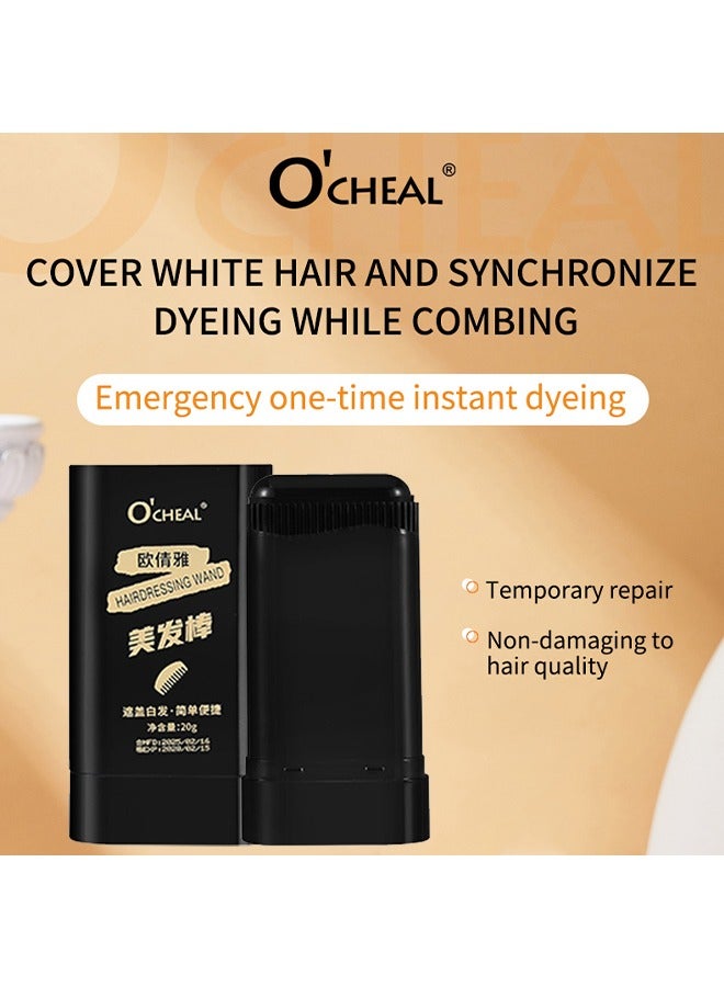 OCHEAL Cover Grey Hair,Safe and Convenient Comb Hair Dye, Upgraded Waterproof and Sweat-proof Hair Dye Comb, Southeasty Hairdressing Wand, 2-in-1 Natural Plant Hair Dye, Covering Gray Hair, Quick Touch-Ups -#01 Black (20g) - Image 4