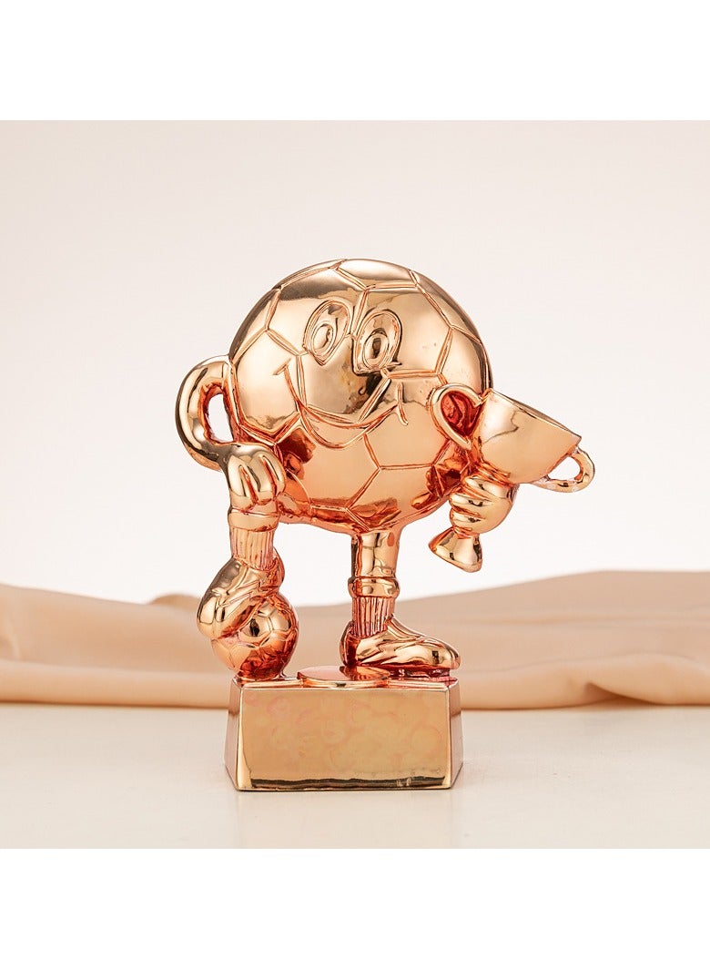 KUYING New Creative Football Mascot Trophy 12x6.5x14.5cm 