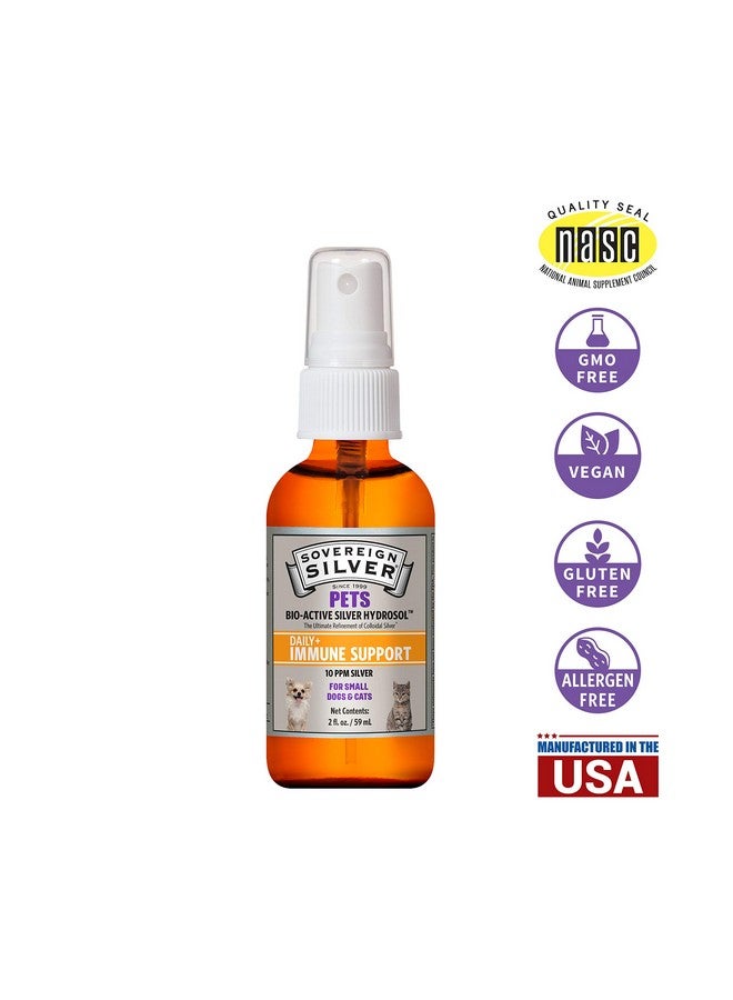 سوفرين سيلفر ماء الفضة الحيوي النشط من شركة Sovereign Silver لدعم مناعة الحيوانات الأليفة - رذاذ ناعم، 2 أونصة.