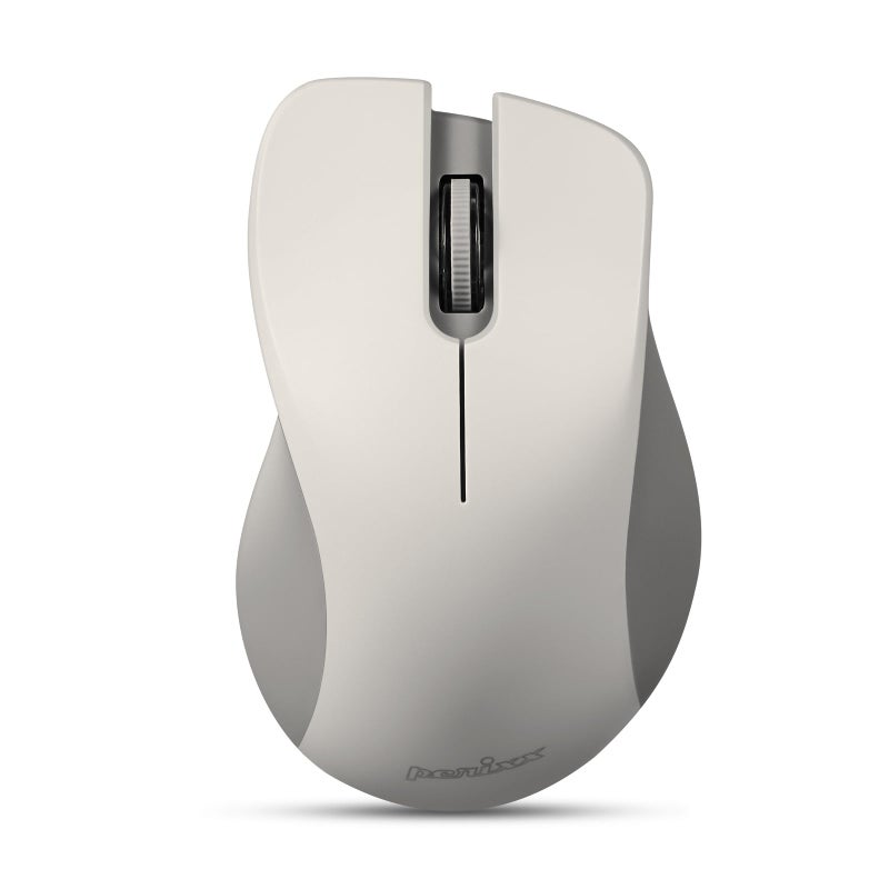 Perixx PERIMICE621M Wireless Mouse Silent Click with Ergo Design Compatible for Desktop and Laptop PC Wireless 24 GHz Beige - Image 2