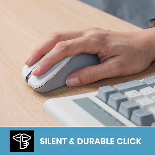 Perixx PERIMICE621M Wireless Mouse Silent Click with Ergo Design Compatible for Desktop and Laptop PC Wireless 24 GHz Beige - Image 3