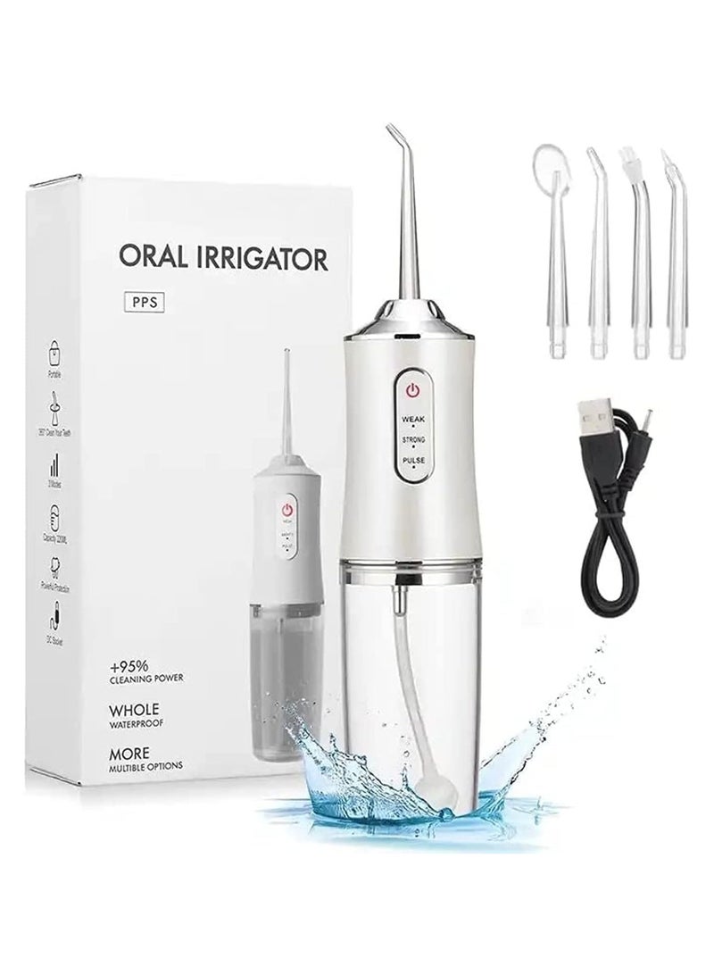 REBENUO Water Flosser Cordless, Dental Oral Irrigator, Portable and Rechargeable IPX7 Waterproof 3 Modes Water Flosser with Cleanable Water Tank for Home and Travel, Braces & Bridges Care - Image 1