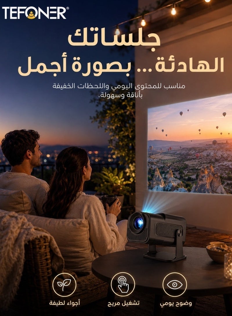 تيفونر TE-P37 بروجكتر ذكي محمول يدعم 4K ودقة أصلية 1080P – جهاز برجكتر عرض سينمائي منزلي عالي الجودة للترفيه والأفلام والألعاب بتقنية عرض احترافية بروجكتر بروجكتر صغير عالي الجودة  بروجكتر محمول بروجكتر العاب بروجكتر جهاز عرض سينمائي بروجكتر جهاز عرض بروجكتر جهاز عرض للجوال جهازعرض محمول جهاز عرض بروجكتر جهاز عرض ذكي - Image 4