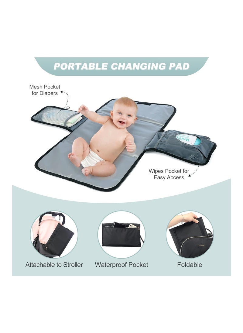 Lovevook Diaper Bag Backpack Lovevook Quilted Baby Bag With Changing Pad And Pacifier Holder  - Image 4