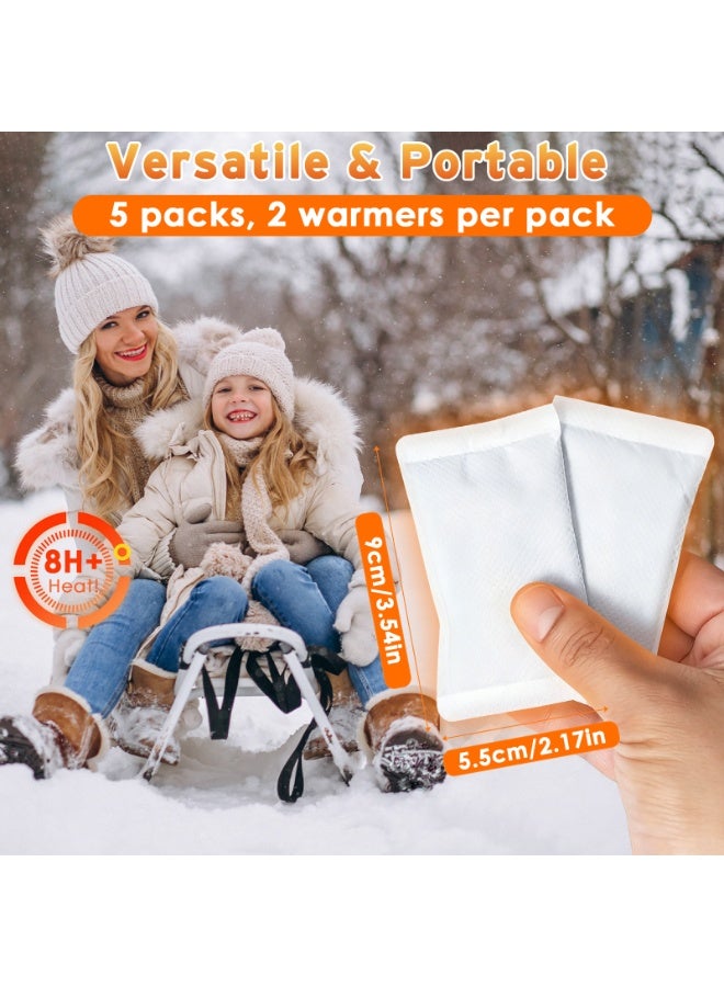 ياكيتر حزمة قيمية لسخانات اليد (10 قطع)، سخانات يد قابلة للتصرف، تدفئة لمدة 8 ساعات، تدفئة طويلة الأمد للغاية - طبيعية - تعمل عند تعرضها للهواء، للجسم واليدين والأصابع - سخان يد ساخن عديم الرائحة للأنشطة الخارجية في الشتاء - Image 3