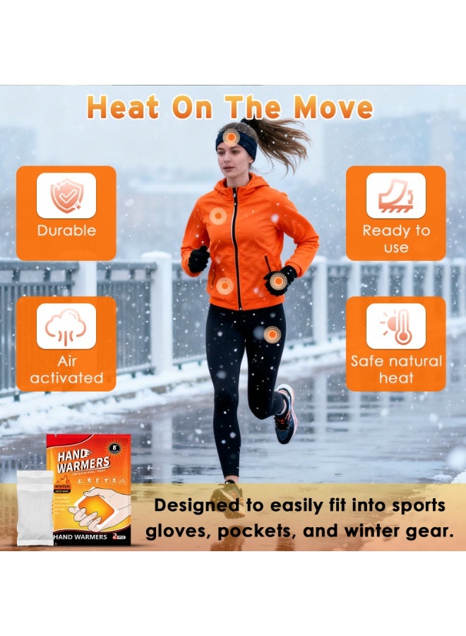 ياكيتر حزمة قيمية لسخانات اليد (10 قطع)، سخانات يد قابلة للتصرف، تدفئة لمدة 8 ساعات، تدفئة طويلة الأمد للغاية - طبيعية - تعمل عند تعرضها للهواء، للجسم واليدين والأصابع - سخان يد ساخن عديم الرائحة للأنشطة الخارجية في الشتاء - Image 2