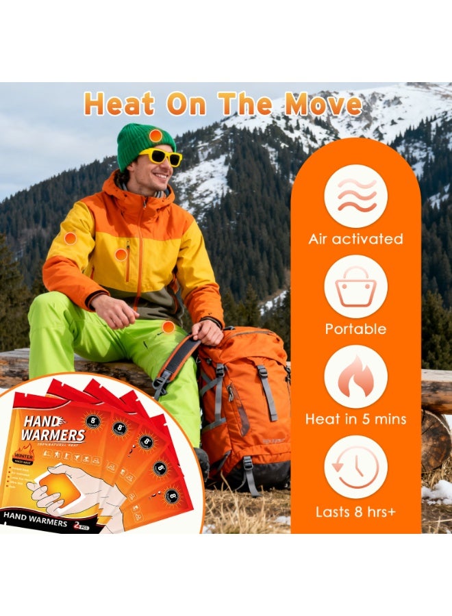 ياكيتر حزمة قيمية لسخانات اليد (10 قطع)، سخانات يد قابلة للتصرف، تدفئة لمدة 8 ساعات، تدفئة طويلة الأمد للغاية - طبيعية - تعمل عند تعرضها للهواء، للجسم واليدين والأصابع - سخان يد ساخن عديم الرائحة للأنشطة الخارجية في الشتاء - Image 4