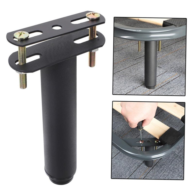 Adjustable Bed Frame Support Legs Heavy Duty Iron Furniture Feet Black - Image 4