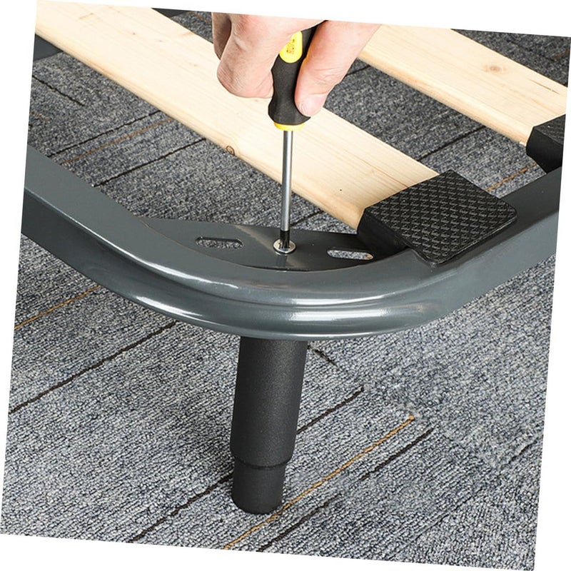 Adjustable Bed Frame Support Legs Heavy Duty Iron Furniture Feet Black - Image 5