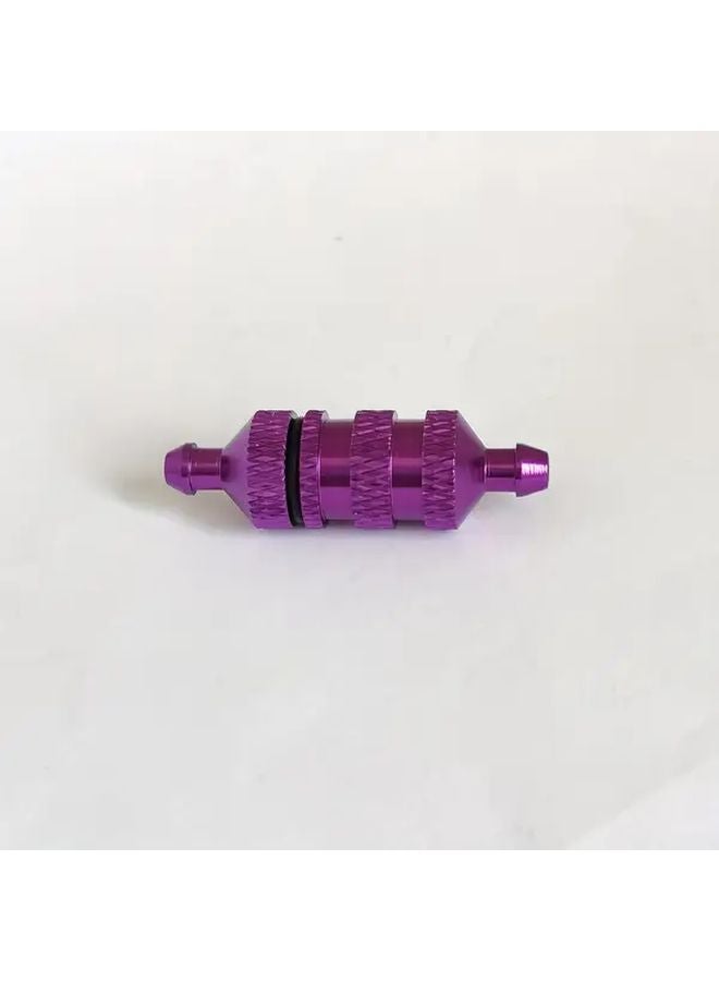 Purple Aluminum Alloy Oil Fuel Filter Upgrade Kit For 1 10 Model Cars Methanol Engine - Image 1