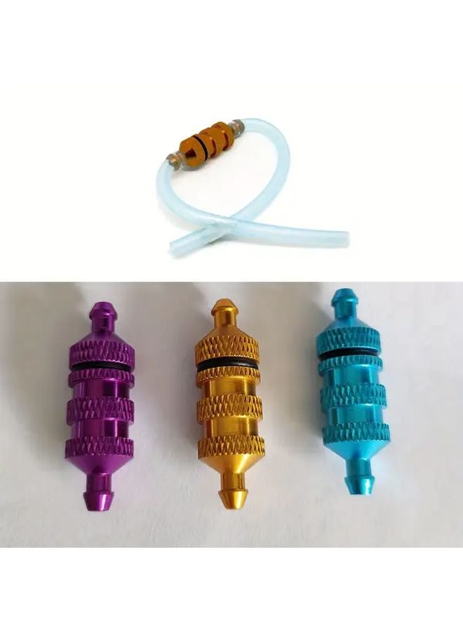 Purple Aluminum Alloy Oil Fuel Filter Upgrade Kit For 1 10 Model Cars Methanol Engine - Image 2