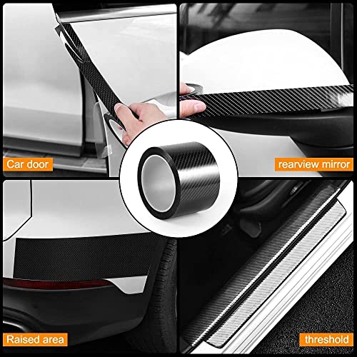 Bennort High Gloss Carbon Fiber Black Anti Scratch Tape for Car Door, Edge, Entry Guard, Front and Rear Bumper Protector Strip, Carbon Fibre Car Door Sill Protector Film Tape (2inch X 5m) - Image 5