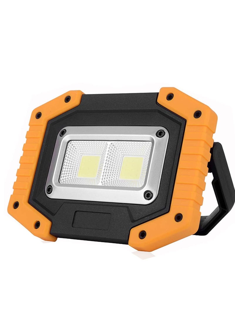 إسكدنيا LED Work Light 2 COB 30W 1500LM Rechargeable Portable Waterproof LED Flood Lights for Outdoor Camping Hiking Emergency Car Repairing Household and Job Site Lighting 1 PACK - Image 1