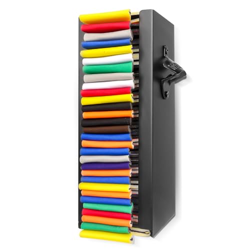 CRAKTH Metal Can Cooler Holder with Bottle Opener Wall Mount Compatible with Standard Can Cooler Beer Sleeves Organizer and Dispenser 12 Gifts for Dad