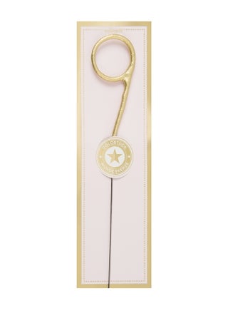 Gold Sparkler Candle - Number 9 - view 3