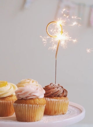 Gold Sparkler Candle - Number 9 - view 2