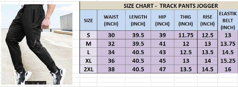 Lymio Track Pant for Men || Regular Fit || Track Pants || Full Elastic Jogger Track Pant (TP-59-Black-S) - Image 2